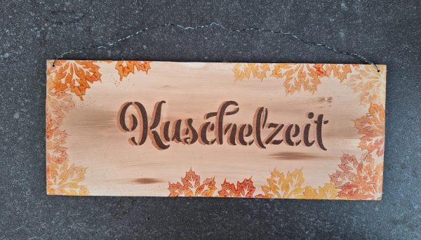 Holzschild Kuschelzeit